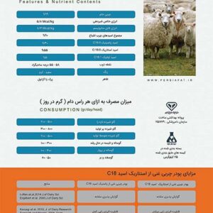 پودر چربی خالص پرشیافت سیلور ۹۹% ویژه گاو شیری و دام‌های سنگین