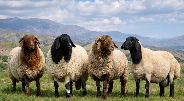 گوسفند گوشتی افشاری، لری بختیاری، کردی و عربی در مراتع ایران