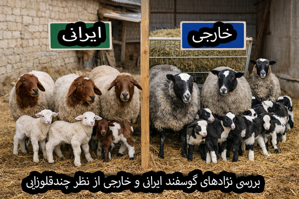 مقایسه گوسفند چندقلوزا ایرانی و خارجی در دامداری